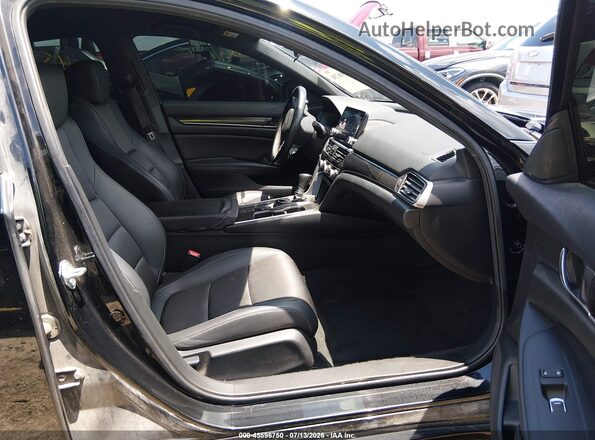 1HGCV1F30MA079435 2021 HONDA ACCORD Black Вид салону спереду