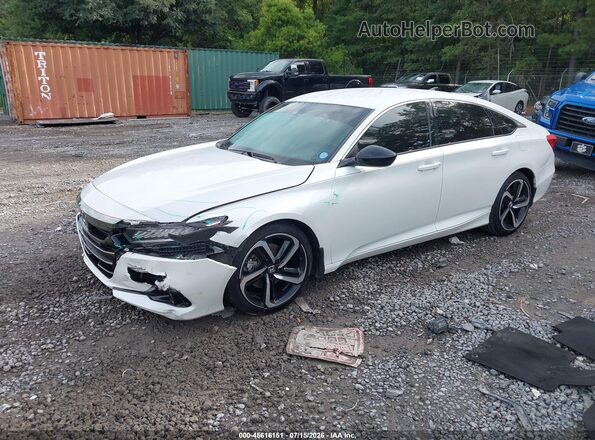 1HGCV1F30MA080049 2021 HONDA ACCORD White Vista tres cuartos delantera izquierda