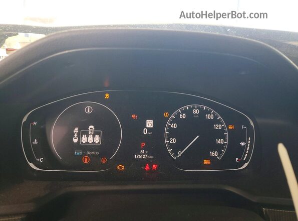 1HGCV1F30MA100395 2021 HONDA ACCORD Gray Вид щитка приладів