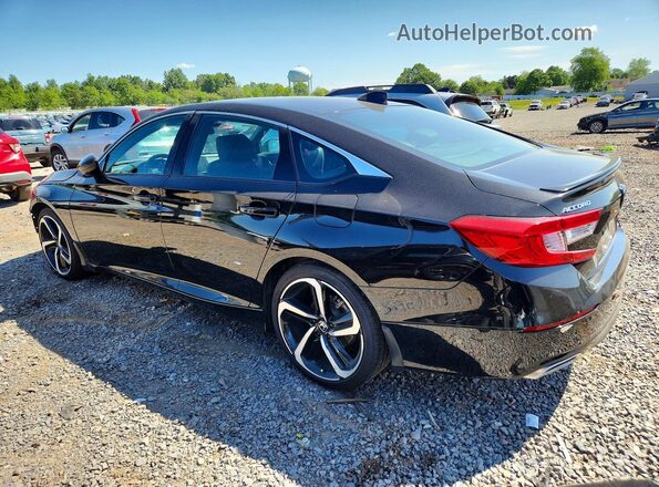 1HGCV1F30MA110215 2021 HONDA ACCORD Black უკანა მარცხენა
