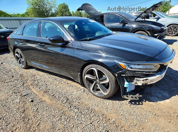 1HGCV1F30MA110215 2021 HONDA ACCORD Black წინა მარჯვენა