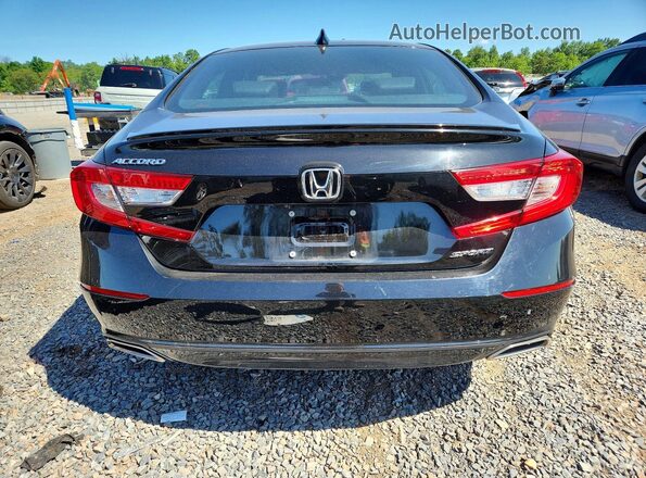 1HGCV1F30MA110215 2021 HONDA ACCORD Black უკანა ხედი