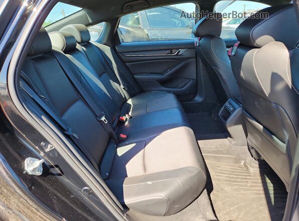 1HGCV1F30MA110215 2021 HONDA ACCORD Black უკანა სავარძლების ხედი