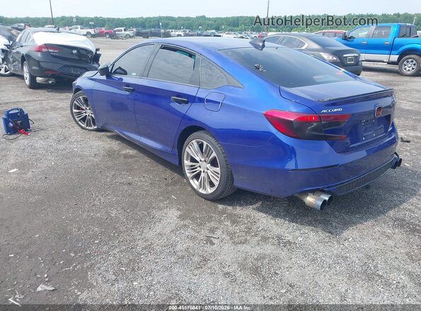 1HGCV1F30MA110831 2021 HONDA ACCORD Blue Trasero izquierdo