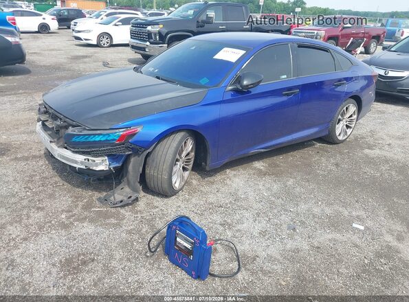 1HGCV1F30MA110831 2021 HONDA ACCORD Blue Vista tres cuartos delantera izquierda