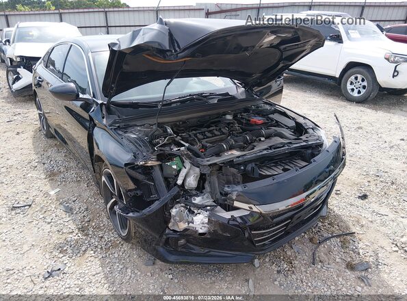1HGCV1F30NA079775 2022 HONDA ACCORD Black Դիմացի տեսք