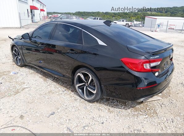 1HGCV1F30NA079775 2022 HONDA ACCORD Black Հետևի ձախ