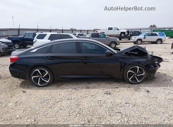 1HGCV1F30NA079775 2022 HONDA ACCORD Black Սալոնի հետևի տեսք