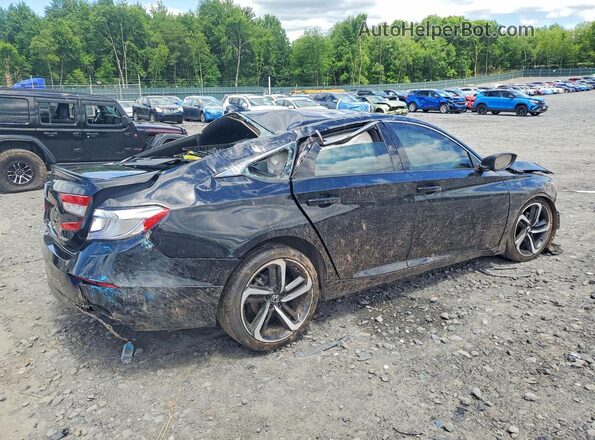 1HGCV1F30NA087780 2022 HONDA ACCORD Black Հետևի աջ