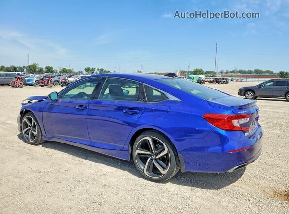 1HGCV1F30NA088542 2022 HONDA ACCORD Blue უკანა მარცხენა