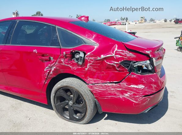 1HGCV1F31JA043409 2018 HONDA ACCORD Красный Вид спереди