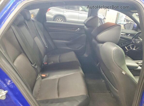 1HGCV1F31JA125737 2018 HONDA ACCORD Синий Вид задних сидений