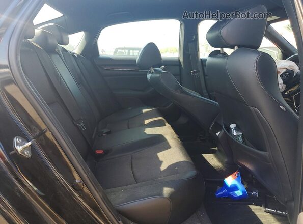 1HGCV1F31JA166367 2018 HONDA ACCORD Black Հետևի նստատեղերի տեսք