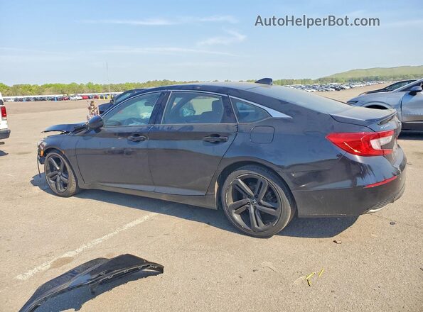 1HGCV1F31JA166367 2018 HONDA ACCORD Black Հետևի ձախ