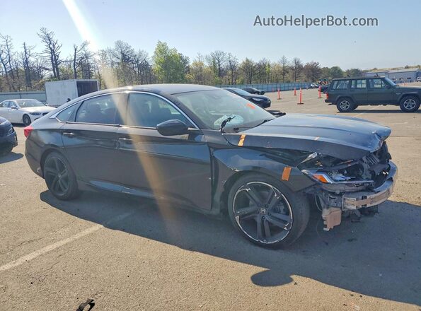 1HGCV1F31JA166367 2018 HONDA ACCORD Black Առջևի աջ