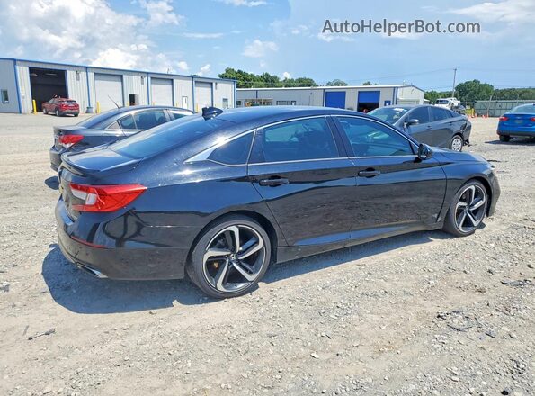 1HGCV1F31JA184092 2018 HONDA ACCORD Black Trasero derecho