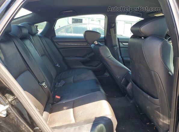 1HGCV1F31JA184092 2018 HONDA ACCORD Black Vista de los asientos traseros
