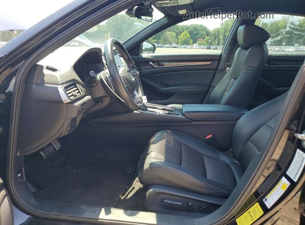 1HGCV1F31JA184092 2018 HONDA ACCORD Black Vista interior delantera