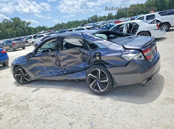 1HGCV1F31JA234795 2018 HONDA ACCORD Gray Tył lewy