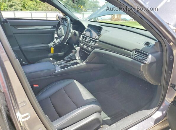 1HGCV1F31JA234795 2018 HONDA ACCORD Gray Widok wnętrza z przodu