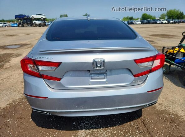 1HGCV1F31JA809087 2018 HONDA ACCORD Gray Вид ззаду