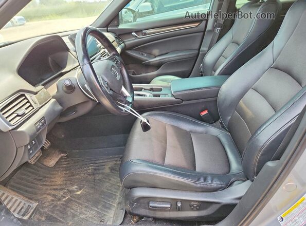 1HGCV1F31JA809087 2018 HONDA ACCORD Gray Вид салону спереду