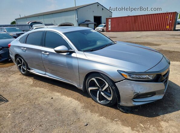 1HGCV1F31JA809087 2018 HONDA ACCORD Gray Передня права чверть