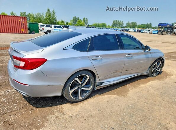 1HGCV1F31JA809087 2018 HONDA ACCORD Gray Задня права чверть
