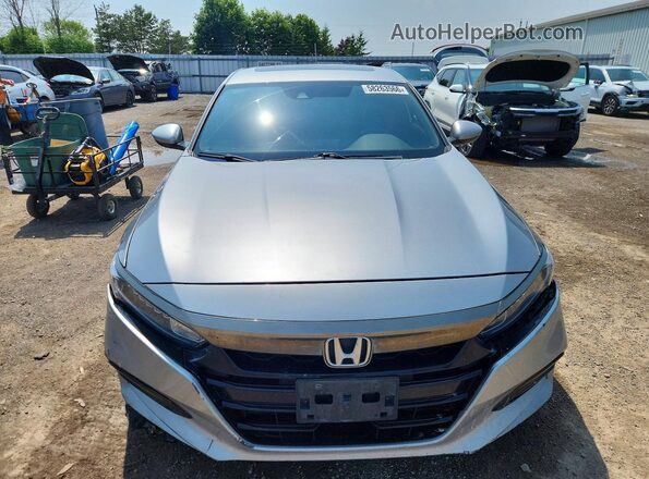 1HGCV1F31JA809087 2018 HONDA ACCORD Gray Вид спереду