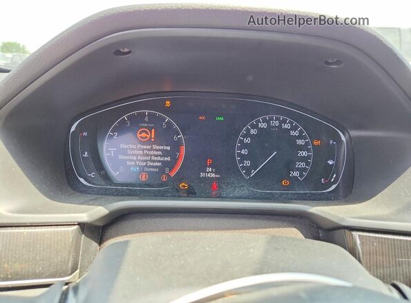 1HGCV1F31JA809087 2018 HONDA ACCORD Gray Вид щитка приладів