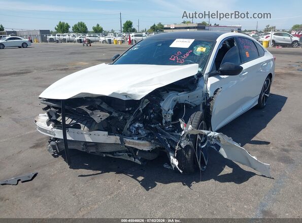 1HGCV1F31KA010623 2019 HONDA ACCORD White Առջևի ձախ երեք քառորդ տեսարան