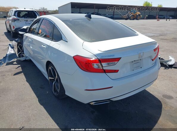 1HGCV1F31KA010623 2019 HONDA ACCORD White Հետևի ձախ