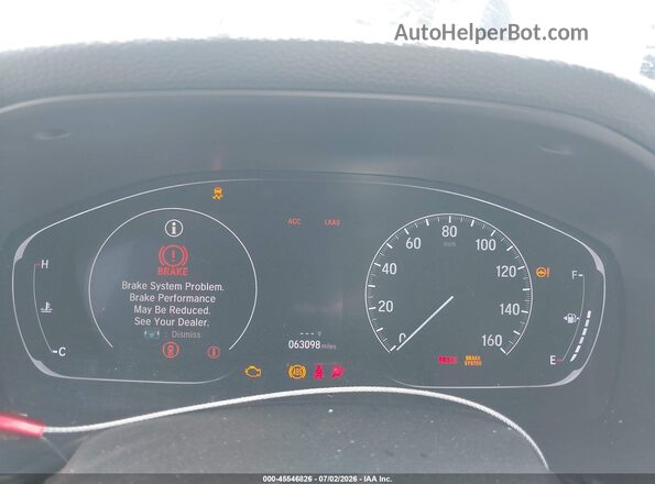 1HGCV1F31KA010623 2019 HONDA ACCORD White Հետևի նստատեղերի տեսք