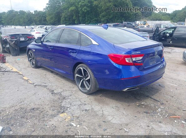 1HGCV1F31KA018933 2019 HONDA ACCORD Blue Հետևի ձախ