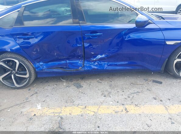 1HGCV1F31KA018933 2019 HONDA ACCORD Blue Դիմացի տեսք