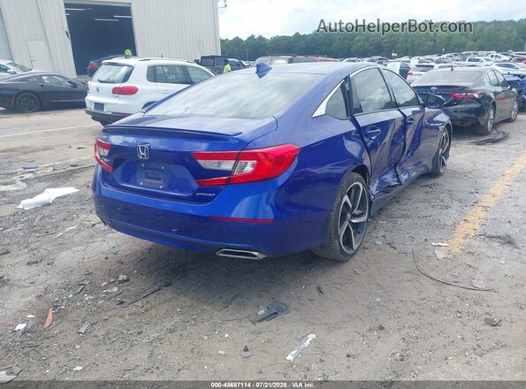 1HGCV1F31KA018933 2019 HONDA ACCORD Blue Հետևի աջ