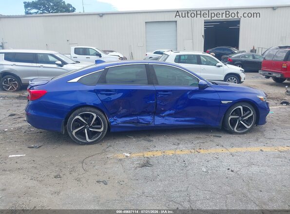 1HGCV1F31KA018933 2019 HONDA ACCORD Blue Սալոնի հետևի տեսք