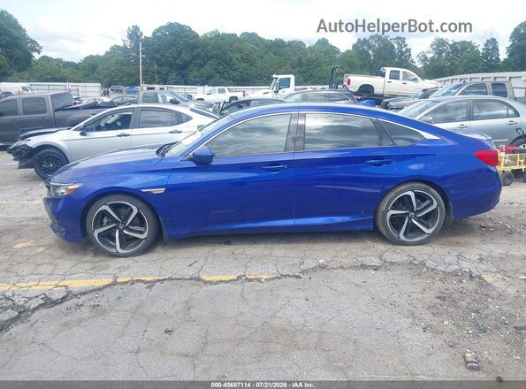 1HGCV1F31KA018933 2019 HONDA ACCORD Blue Սալոնի 360 աստիճան տեսք