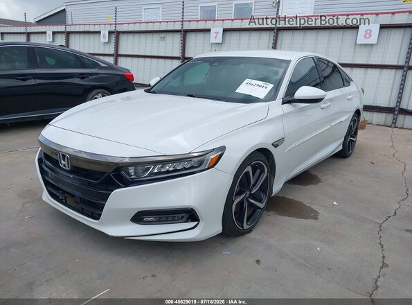 1HGCV1F31KA023176 2019 HONDA ACCORD White Передня ліва чверть