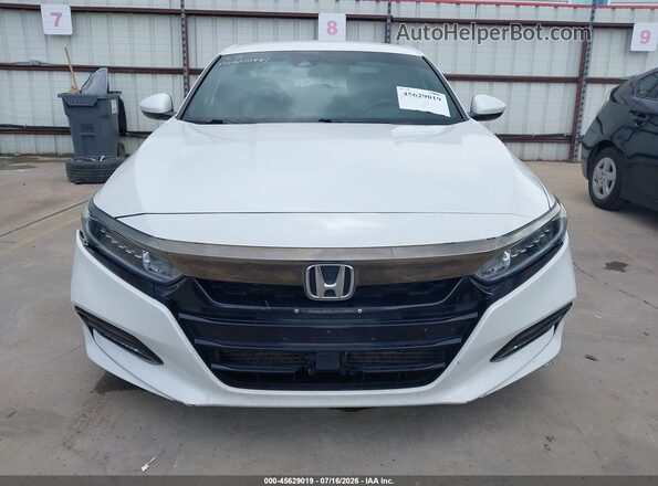 1HGCV1F31KA023176 2019 HONDA ACCORD White Вид задньої частини салону
