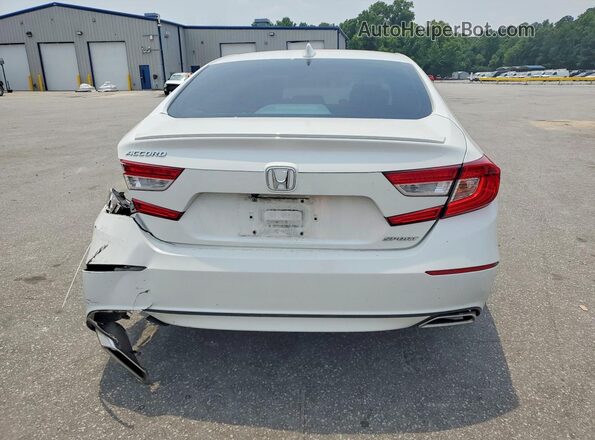 1HGCV1F31KA031553 2019 HONDA ACCORD White Rear view