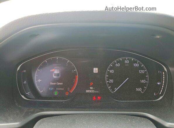 1HGCV1F31KA031553 2019 HONDA ACCORD White Instrument cluster view