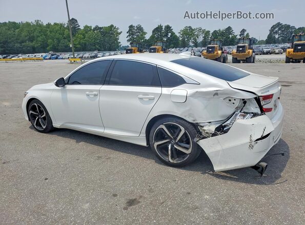 1HGCV1F31KA031553 2019 HONDA ACCORD White Rear left