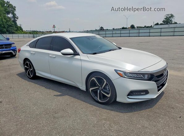 1HGCV1F31KA031553 2019 HONDA ACCORD White Front right