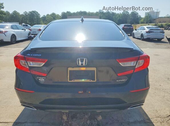 1HGCV1F31KA051415 2019 HONDA ACCORD Black უკანა ხედი