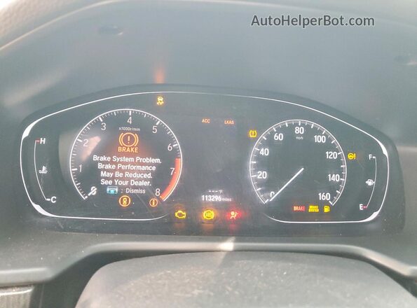 1HGCV1F31KA089341 2019 HONDA ACCORD White Widok zestawu wskaźników