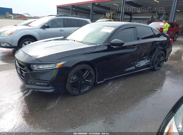 1HGCV1F31KA090814 2019 HONDA ACCORD Black Vista tres cuartos delantera izquierda