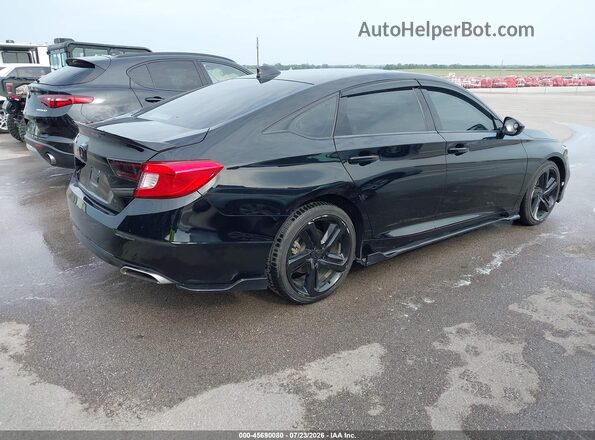 1HGCV1F31KA090814 2019 HONDA ACCORD Black Trasero derecho