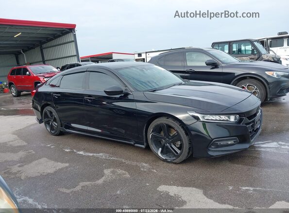 1HGCV1F31KA090814 2019 HONDA ACCORD Black Vista interior trasera