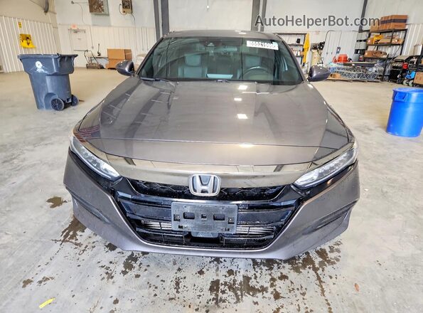 1HGCV1F31KA135895 2019 HONDA ACCORD Gray Front view